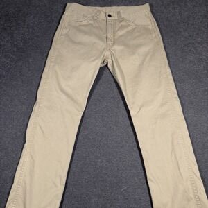 Levis 513 Jeans Mens 34x30 Beige Khaki Slim Straight Denim 5 Pocket Casual Pants